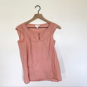 LOFT Pink Cap Sleeve Blouse